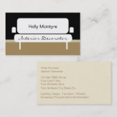 Cartes de visite de décorateur intérieur (Devant / Derrière)