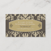 Cartes de visite de décorateur intérieur de (Dos)