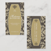 Cartes de visite de décorateur intérieur de (Devant / Derrière)
