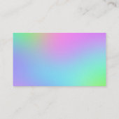 Cartes de visite de dégradé arc-en-ciel doux (Dos)