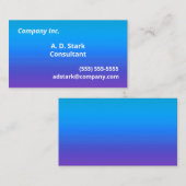 Cartes de visite de dégradé bleu à violet (Devant / Derrière)