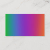 Cartes de visite de dégradé coloré (Dos)