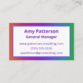 Cartes de visite de dégradé coloré (Devant)