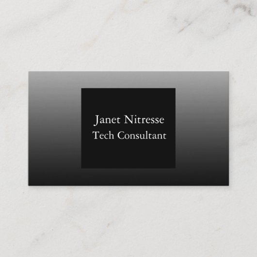 Cartes de visite de dégradé noir (Devant)