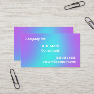 Cartes de visite de dégradé violet à Turquoise
