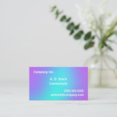 Cartes de visite de dégradé violet à Turquoise (Debout devant)