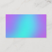 Cartes de visite de dégradé violet à Turquoise (Dos)