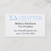 Cartes de visite de delta (Devant)