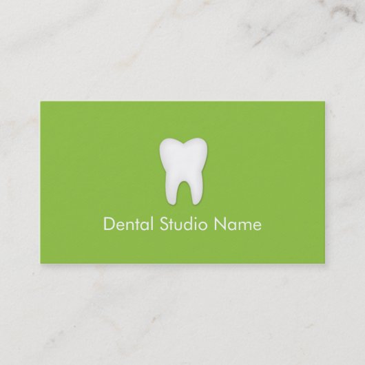 Cartes de visite de Dentist/Dental Studio en vert (Devant)