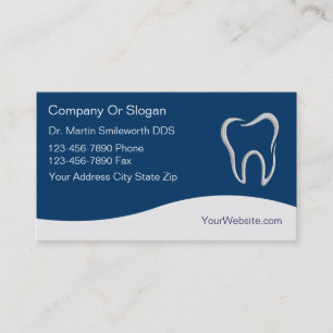Cartes de visite de dentiste