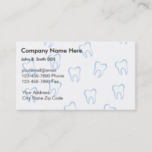 Cartes de visite de dentiste