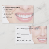 Cartes de visite de dentiste (Devant / Derrière)