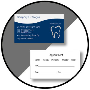 Cartes de visite de dentiste