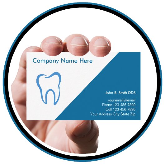 Cartes de visite de dentiste