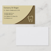 Cartes de visite de dentiste (Devant / Derrière)
