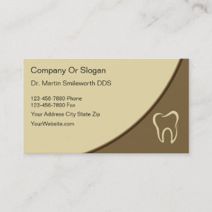 Cartes de visite de dentiste