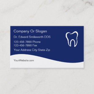 Cartes de visite de dentiste