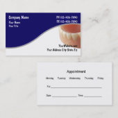 Cartes de visite de dentiste (Devant / Derrière)