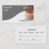 Cartes de visite de dentiste (Devant / Derrière)
