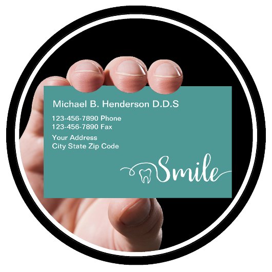 Cartes de visite de dentiste moderne
