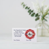 Cartes de visite de département du feu avec la (Debout devant)