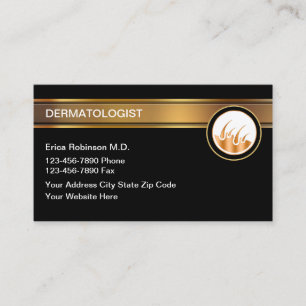 Cartes de visite de dermatologie de dermatologue c