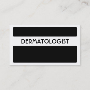 Cartes de visite de dermatologue noir blanc