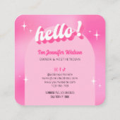 Cartes de visite de dermatologue tendance rose rét (Dos)