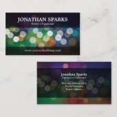 Cartes de visite de design Abstrait de Bokeh (Devant / Derrière)