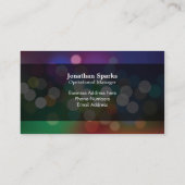 Cartes de visite de design Abstrait de Bokeh (Dos)