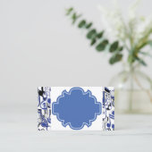 Cartes de visite de design bleu (Debout devant)