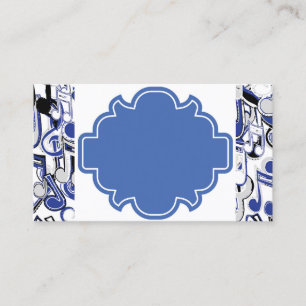 Cartes de visite de design bleu