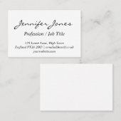 Cartes de visite de design classique personnalisé (Devant / Derrière)