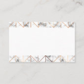 Cartes de visite de design de marbre floral (Dos)