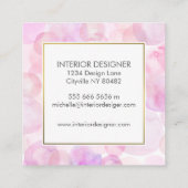 Cartes de visite de design d'intérieur d'aquarelle (Dos)