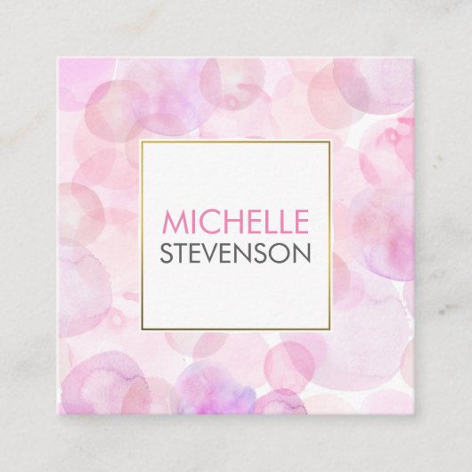 Cartes de visite de design d'intérieur d'aquarelle (Devant)