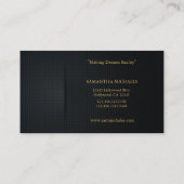 Cartes de visite de design d'intérieur de (Dos)