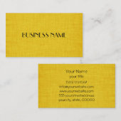 Cartes de visite de design jaune (Devant / Derrière)