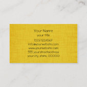 Cartes de visite de design jaune (Dos)