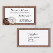Cartes de visite de dessert de boulangerie (Devant / Derrière)