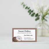 Cartes de visite de dessert de boulangerie (Debout devant)