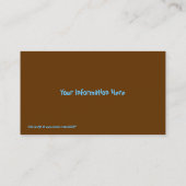 Cartes de visite de dessin animé de caniche vieill (Dos)