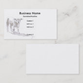 Cartes de visite de dessin d'agneau (Devant / Derrière)