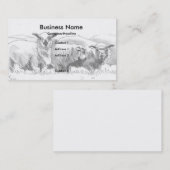 Cartes de visite de dessin de moutons (Devant / Derrière)