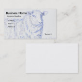 Cartes de visite de dessin de moutons (Devant / Derrière)
