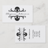 Cartes de visite de dessinateur d'intérieurs (Devant / Derrière)