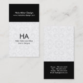 Cartes de visite de dessinateur d'intérieurs (Devant / Derrière)