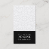 Cartes de visite de dessinateur d'intérieurs (Dos)