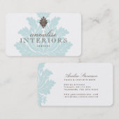 Cartes de visite de dessinateur d'intérieurs assez (Devant / Derrière)
