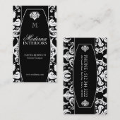 Cartes de visite de dessinateur d'intérieurs de (Devant / Derrière)